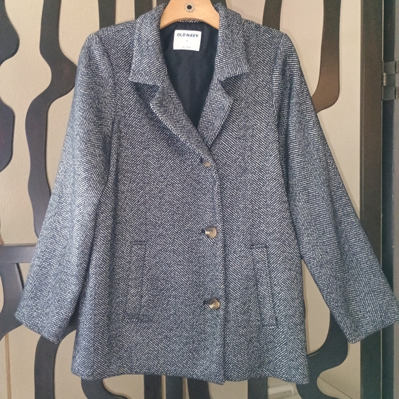 Old Navy Jackets & Blazers - 4/$25 Old Navy Herringbone Coat, S